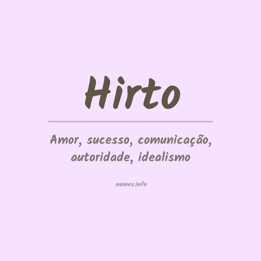 Significado do nome Hirto