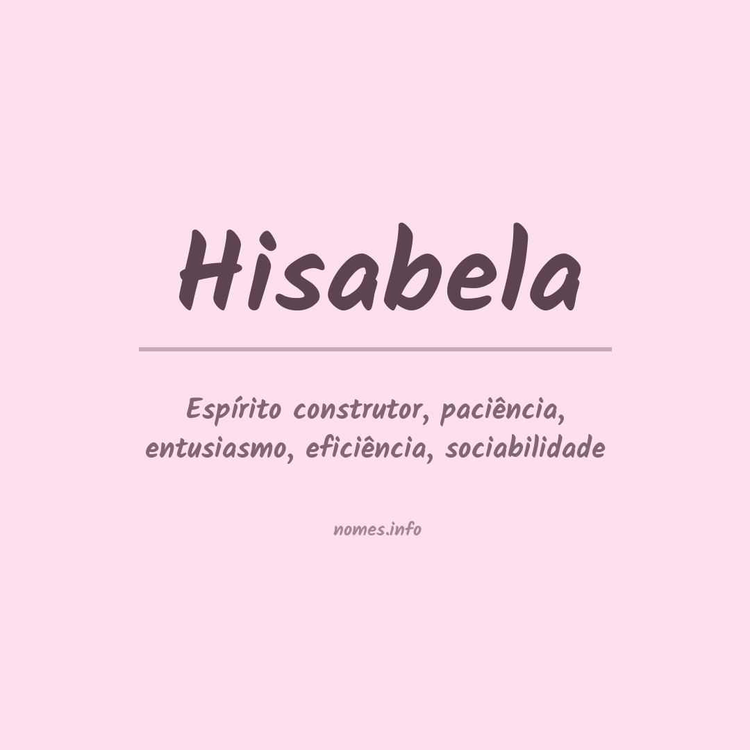 Significado do nome Hisabela