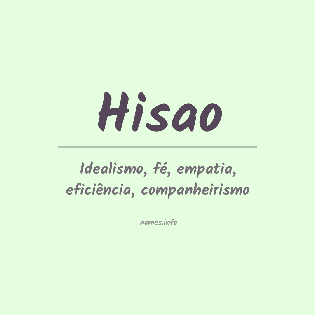 Significado do nome Hisao