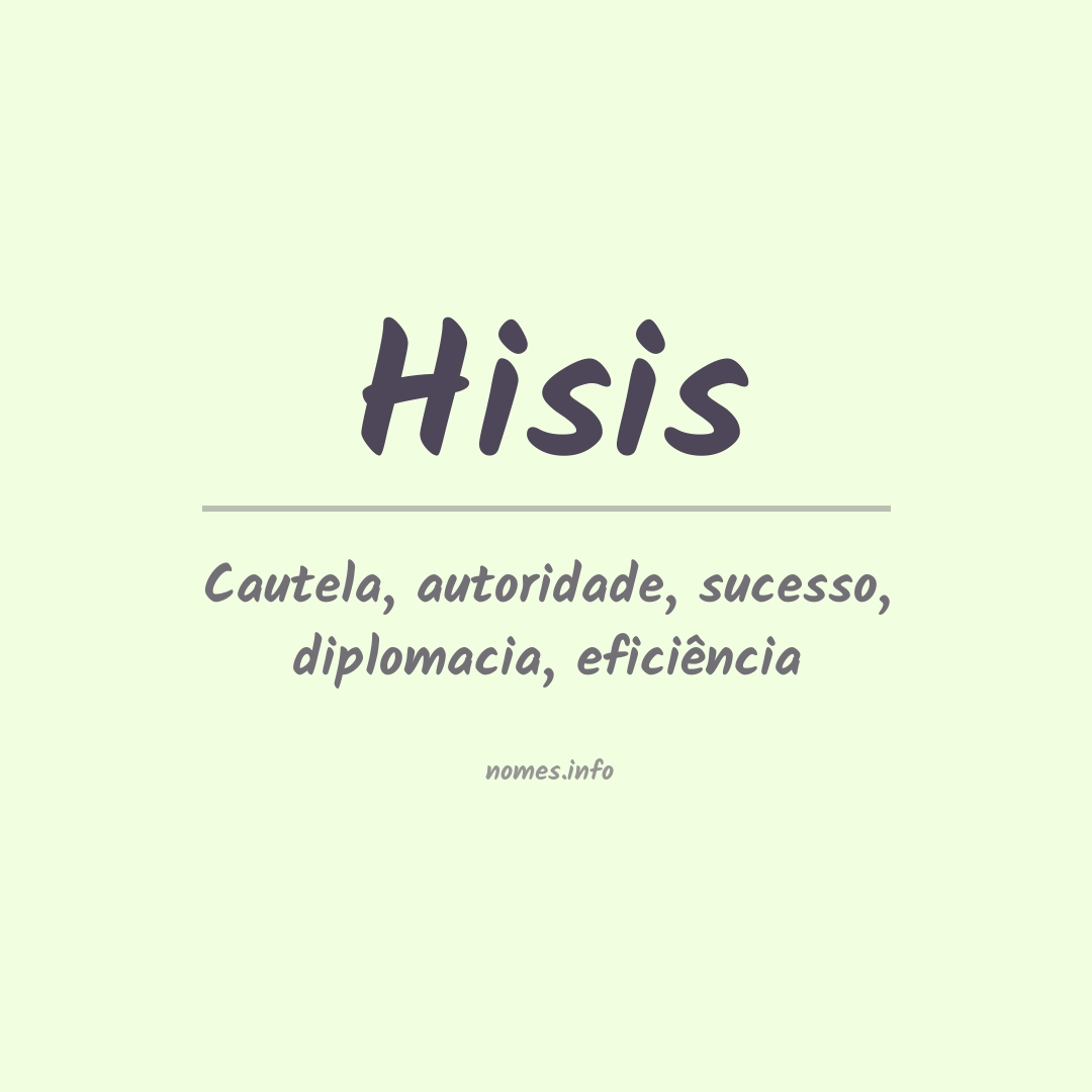 Significado do nome Hisis