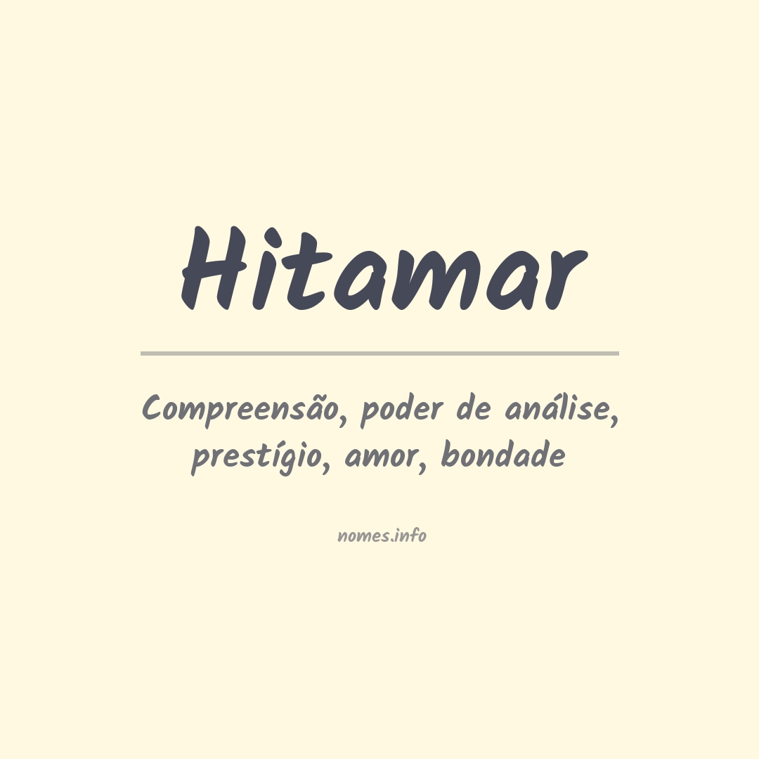 Significado do nome Hitamar