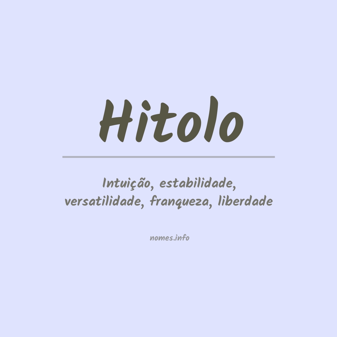 Significado do nome Hitolo