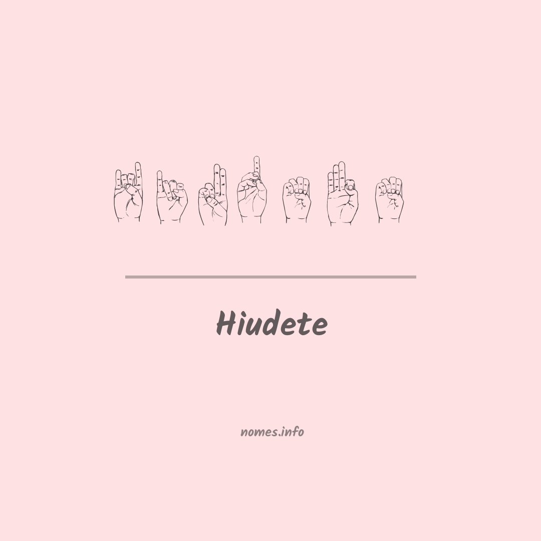 Hiudete em Libras