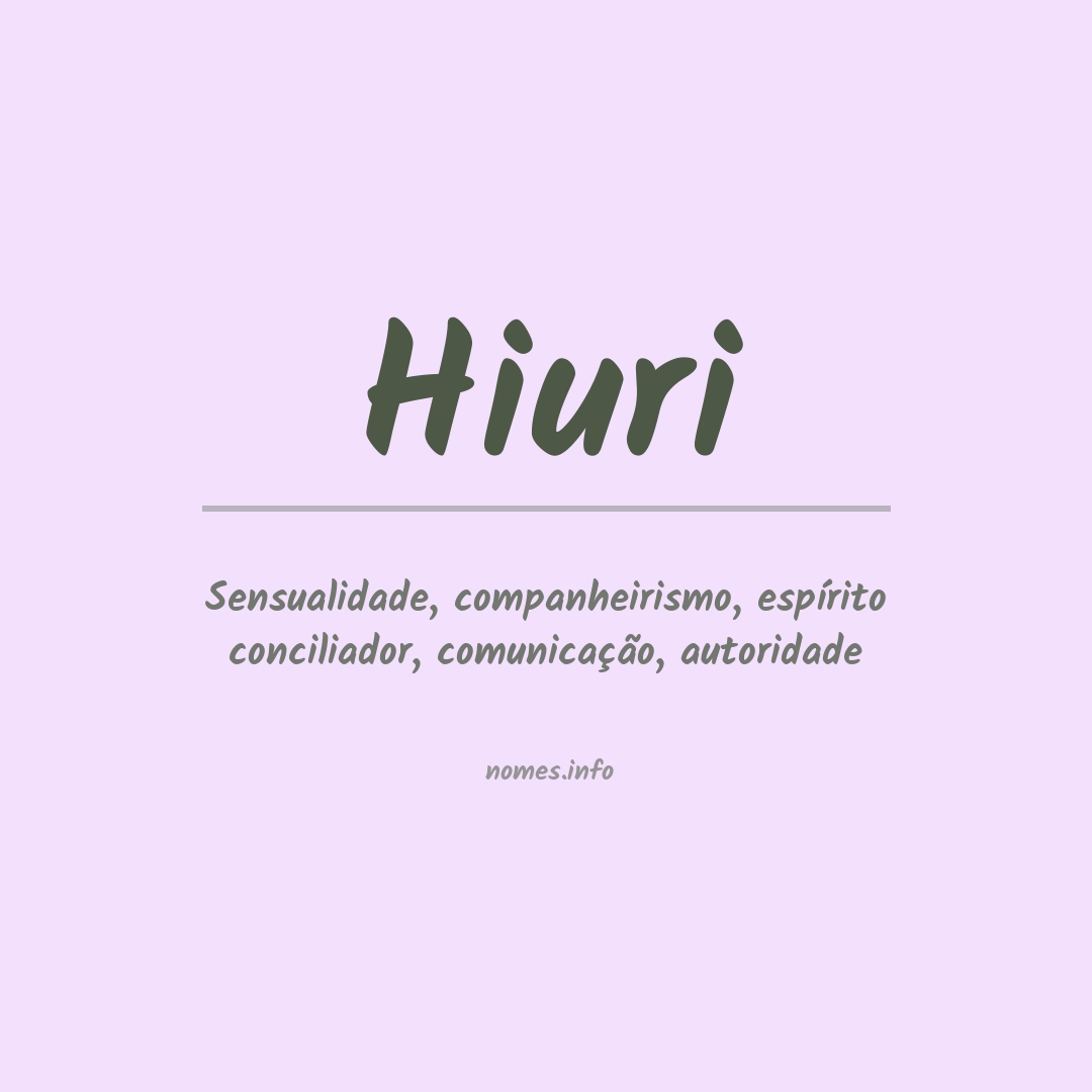 Significado do nome Hiuri
