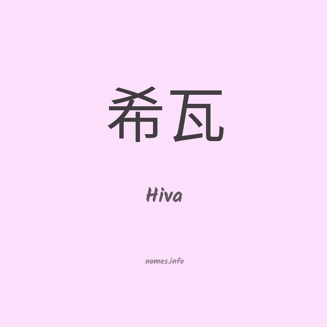 Hiva em chinês