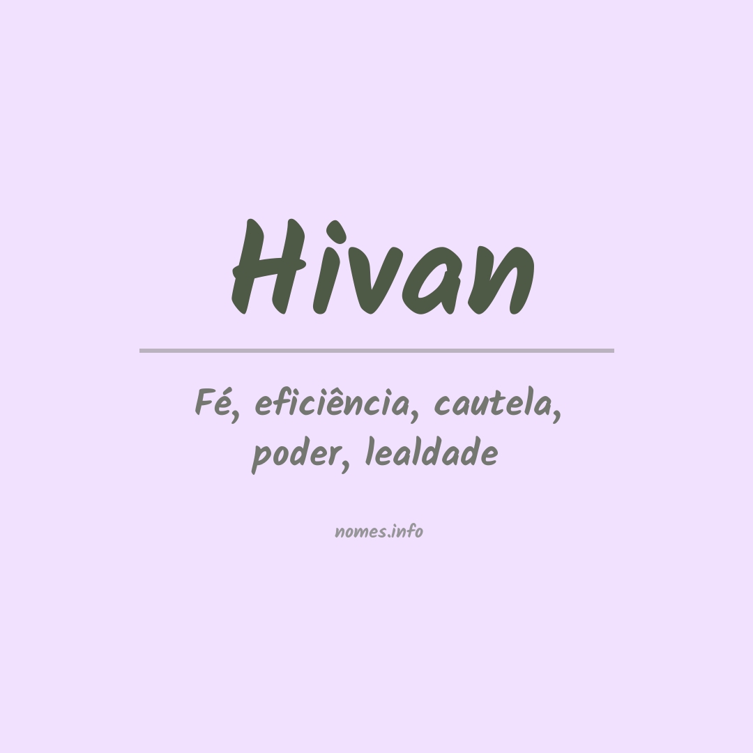 Significado do nome Hivan