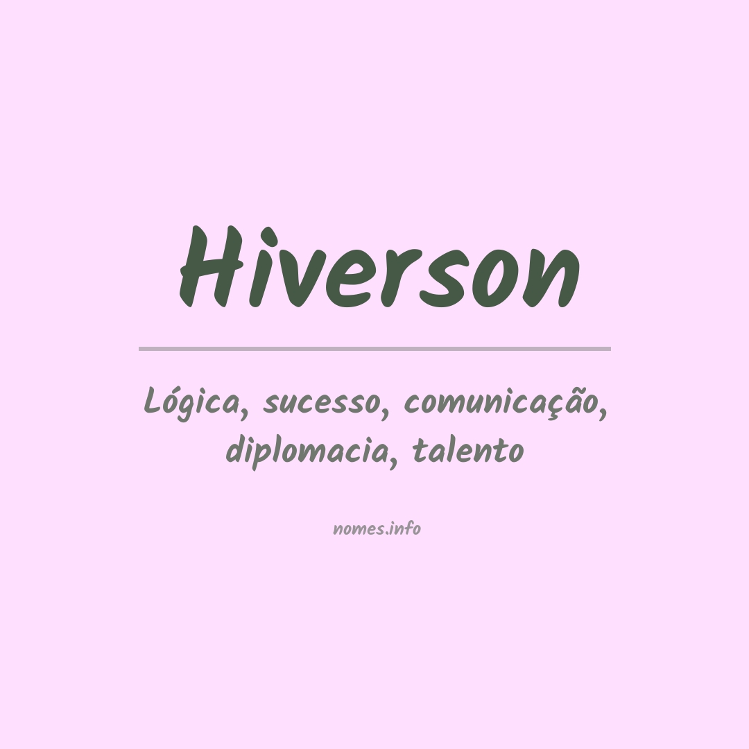 Significado do nome Hiverson