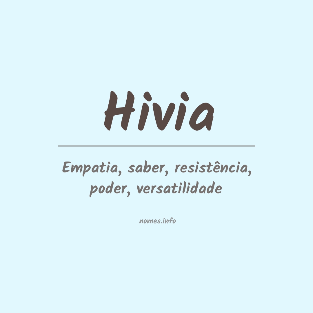 Significado do nome Hivia