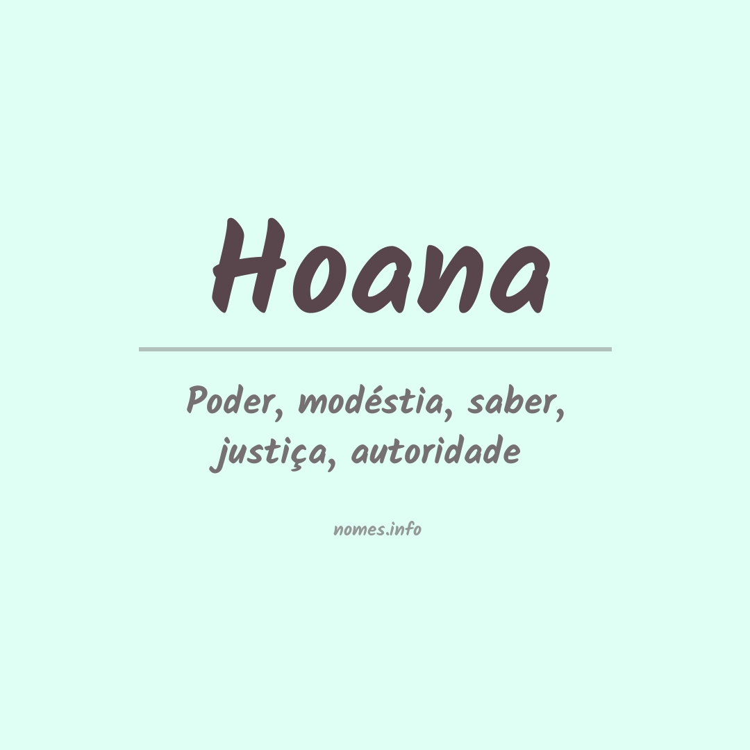 Significado do nome Hoana