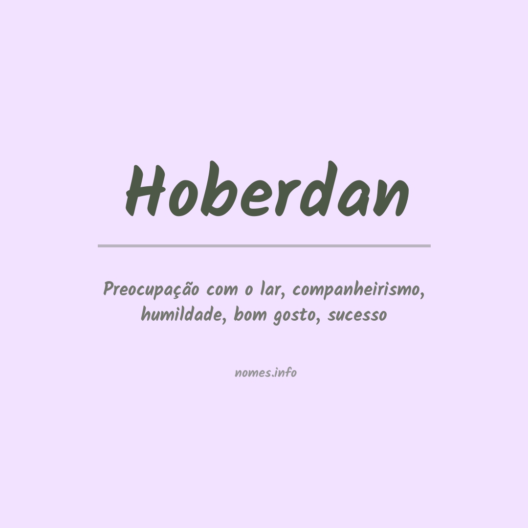 Significado do nome Hoberdan