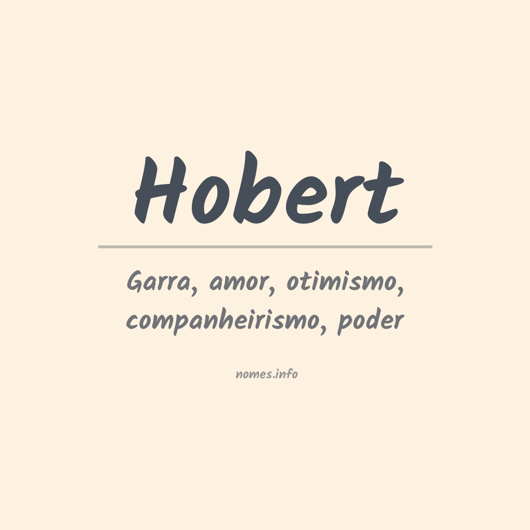 Significado do nome Hobert