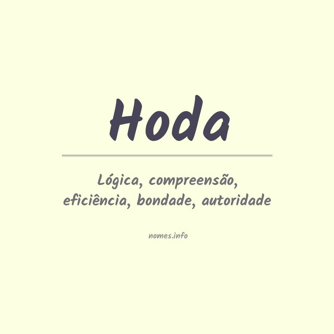 Significado do nome Hoda