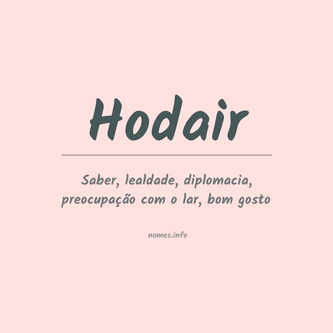 Significado do nome Hodair