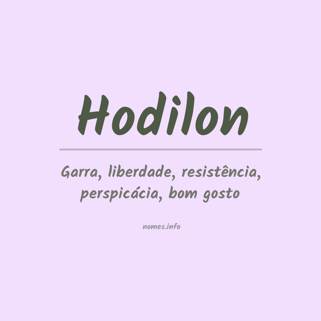 Significado do nome Hodilon