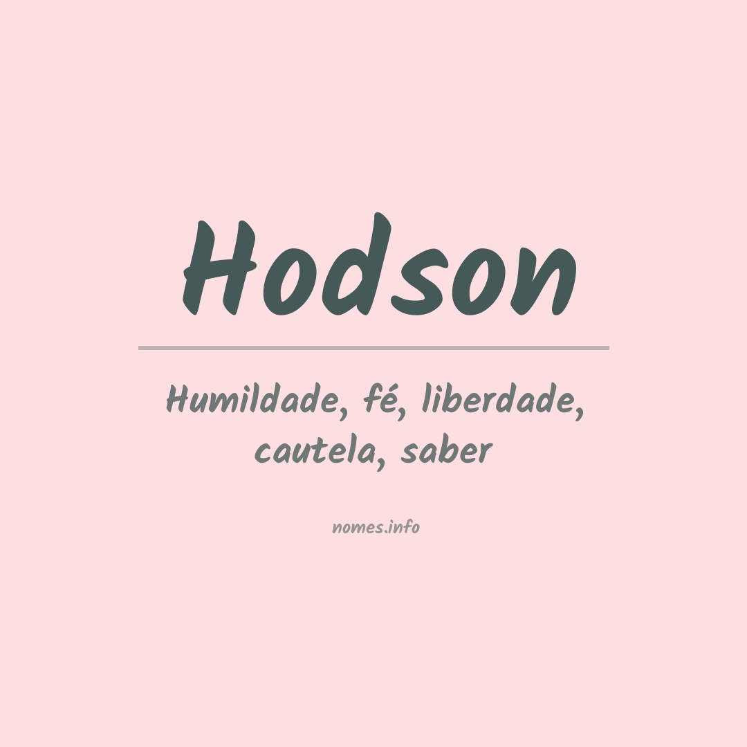 Significado do nome Hodson