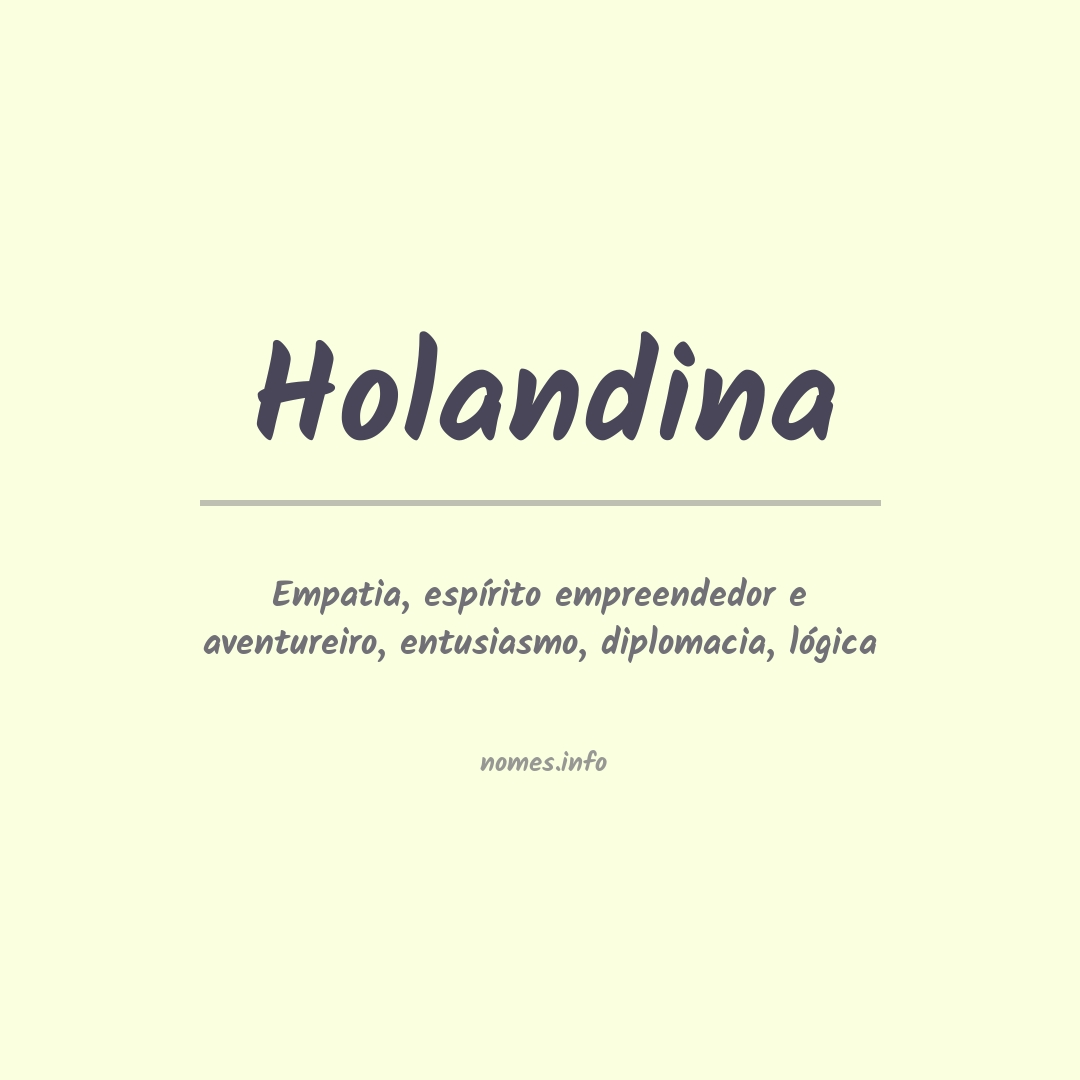 Significado do nome Holandina