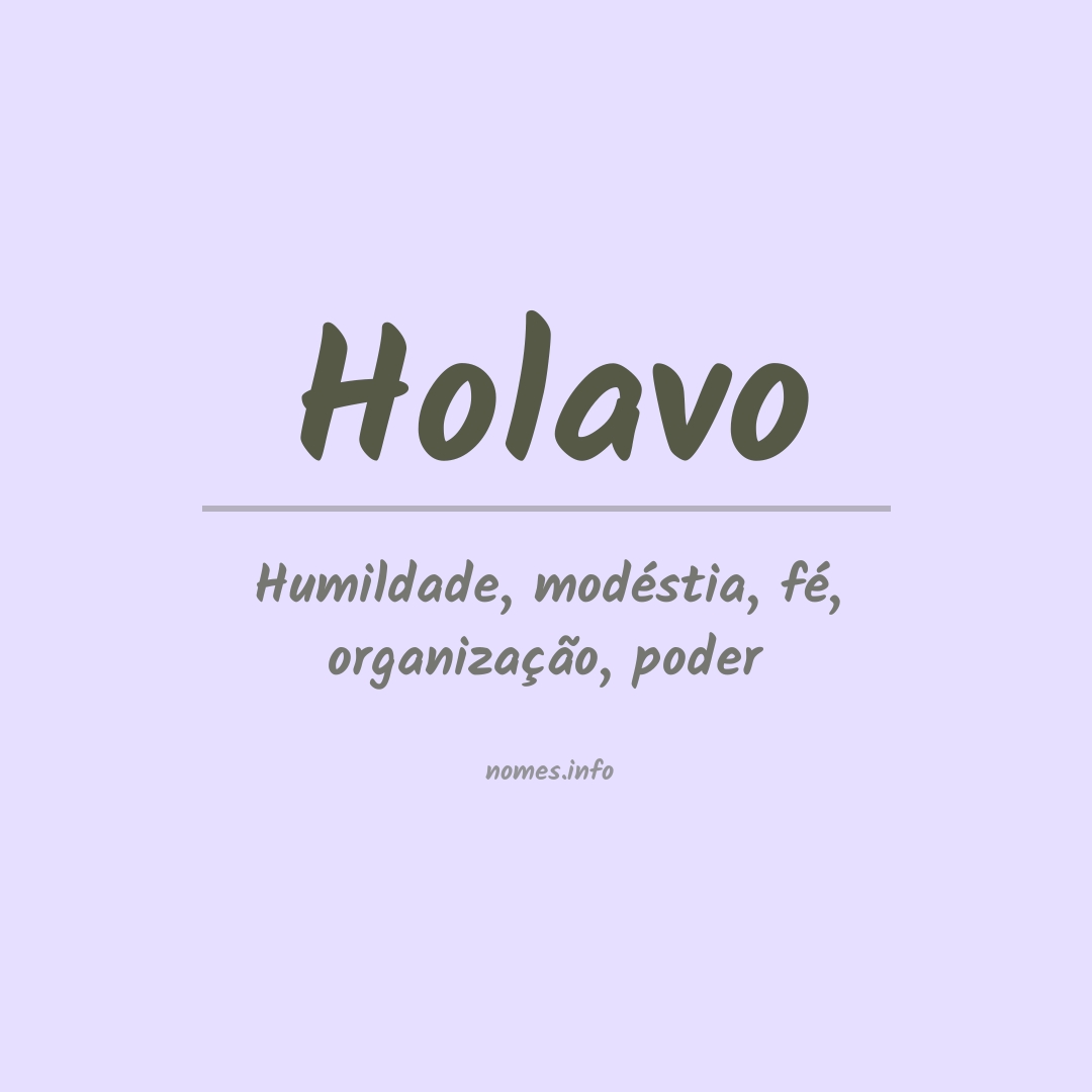 Significado do nome Holavo
