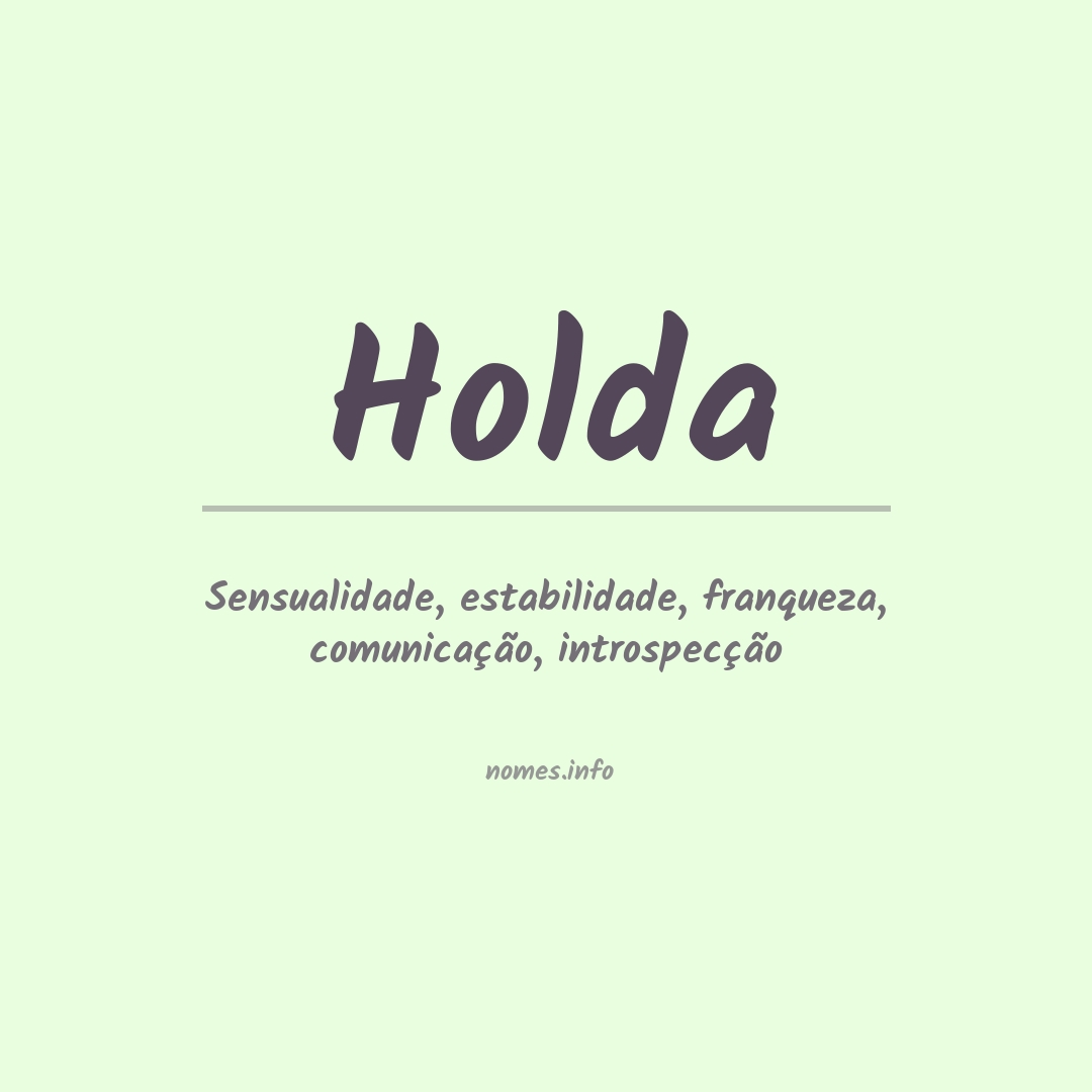 Significado do nome Holda