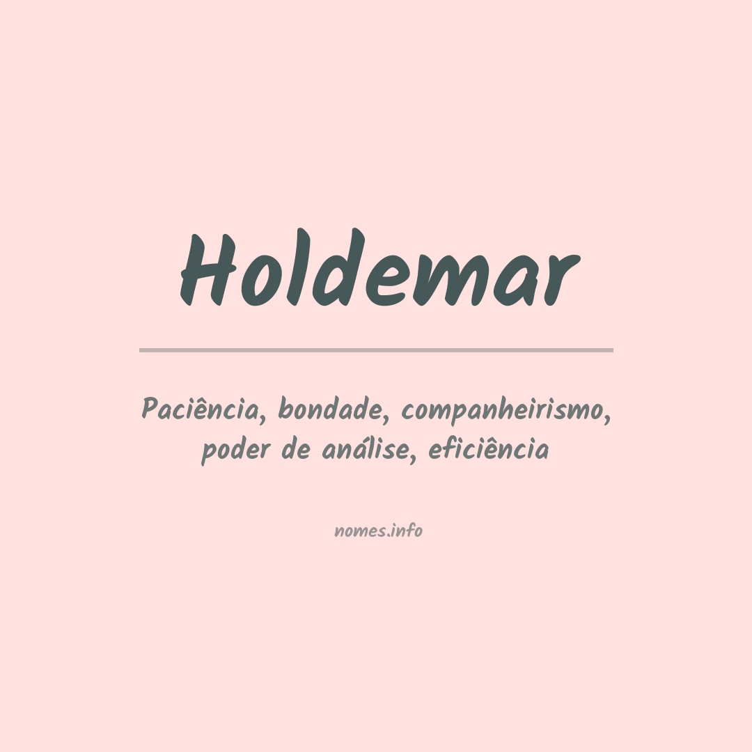 Significado do nome Holdemar