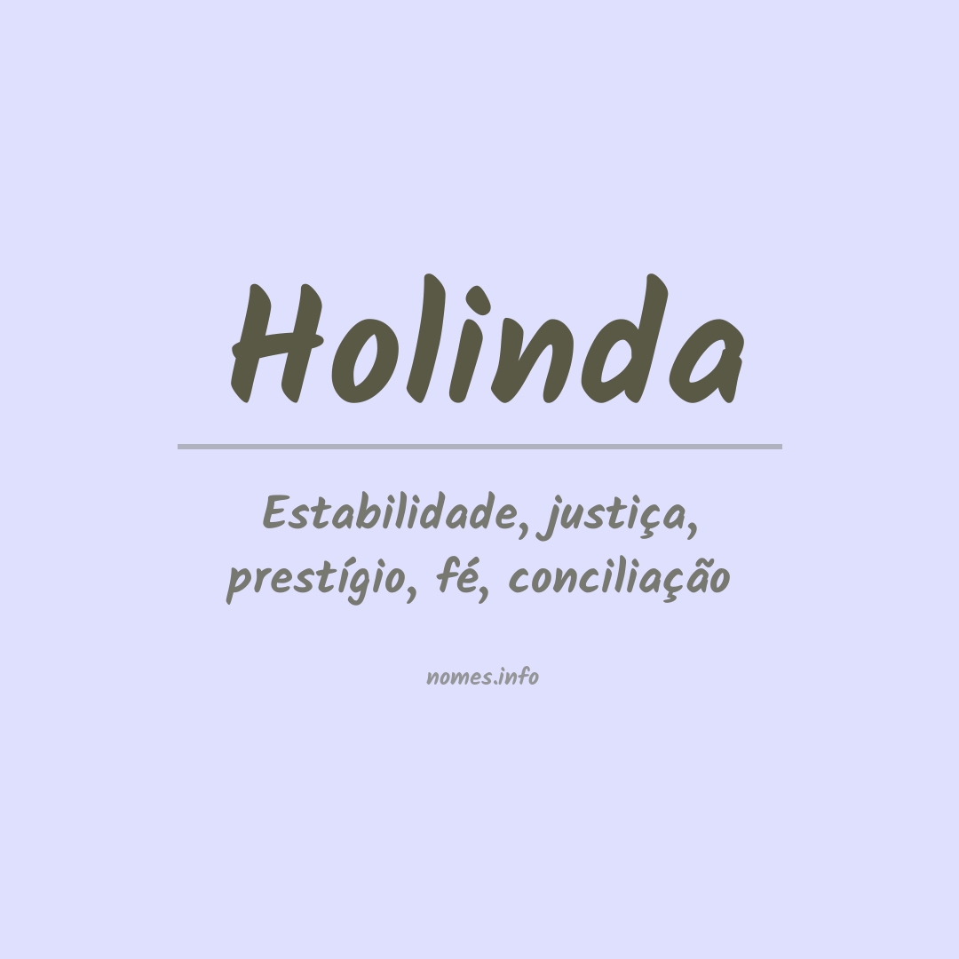 Significado do nome Holinda