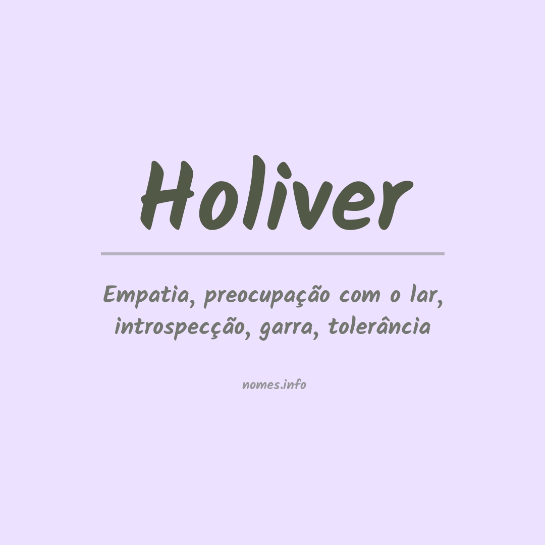 Significado do nome Holiver