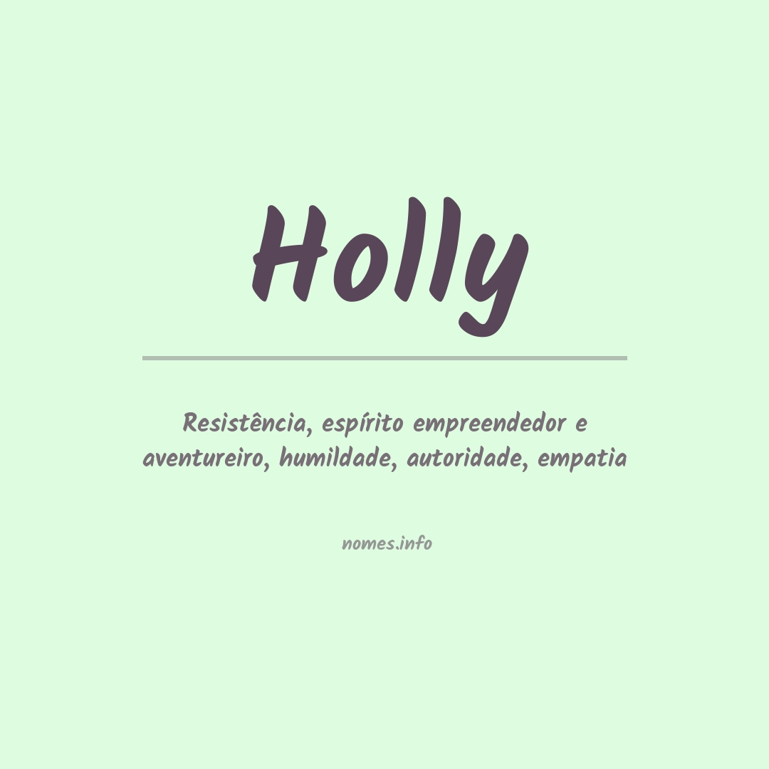 Significado do nome Holly