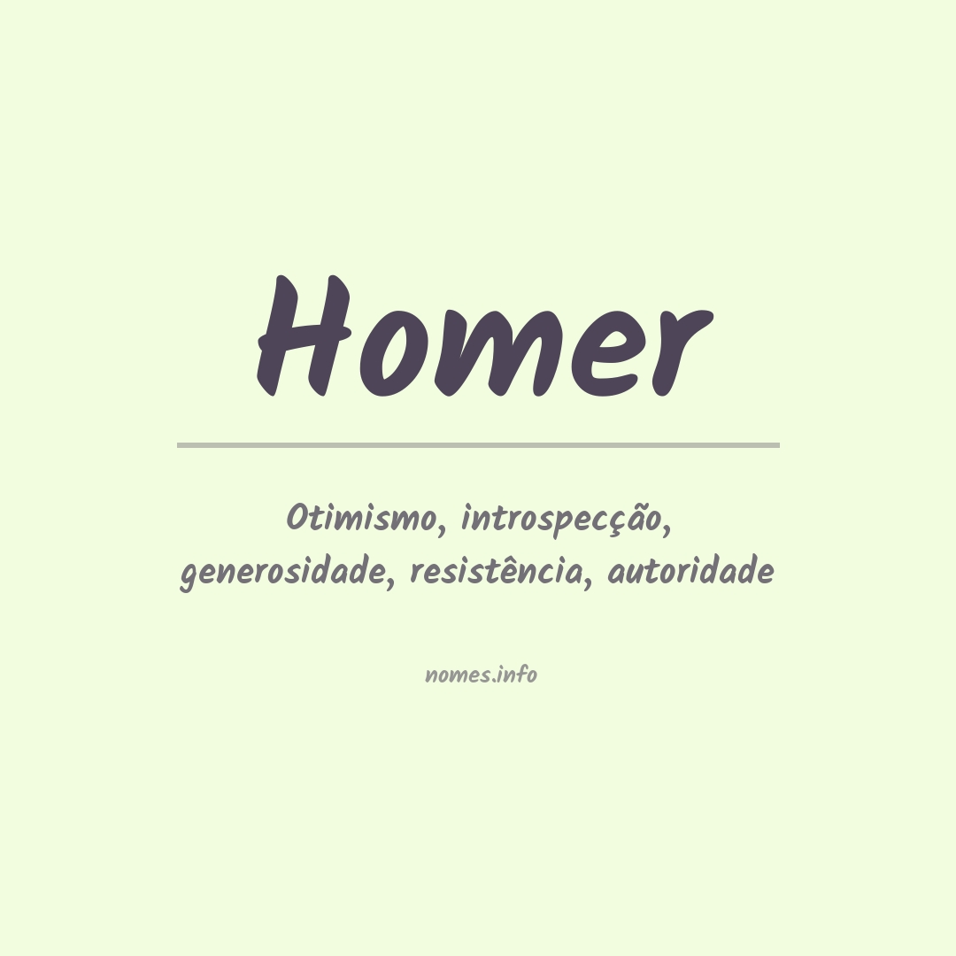 Significado do nome Homer