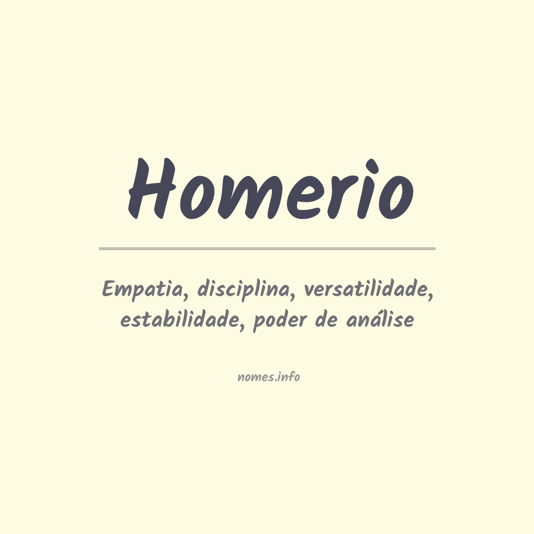 Significado do nome Homerio