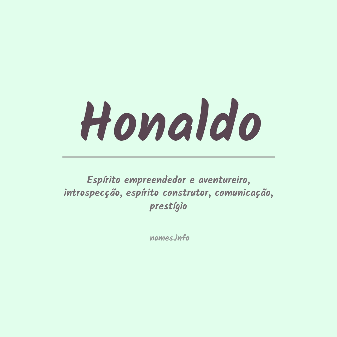 Significado do nome Honaldo