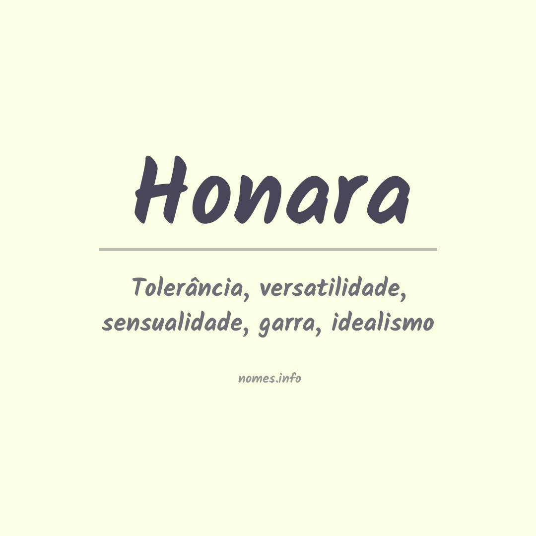 Significado do nome Honara
