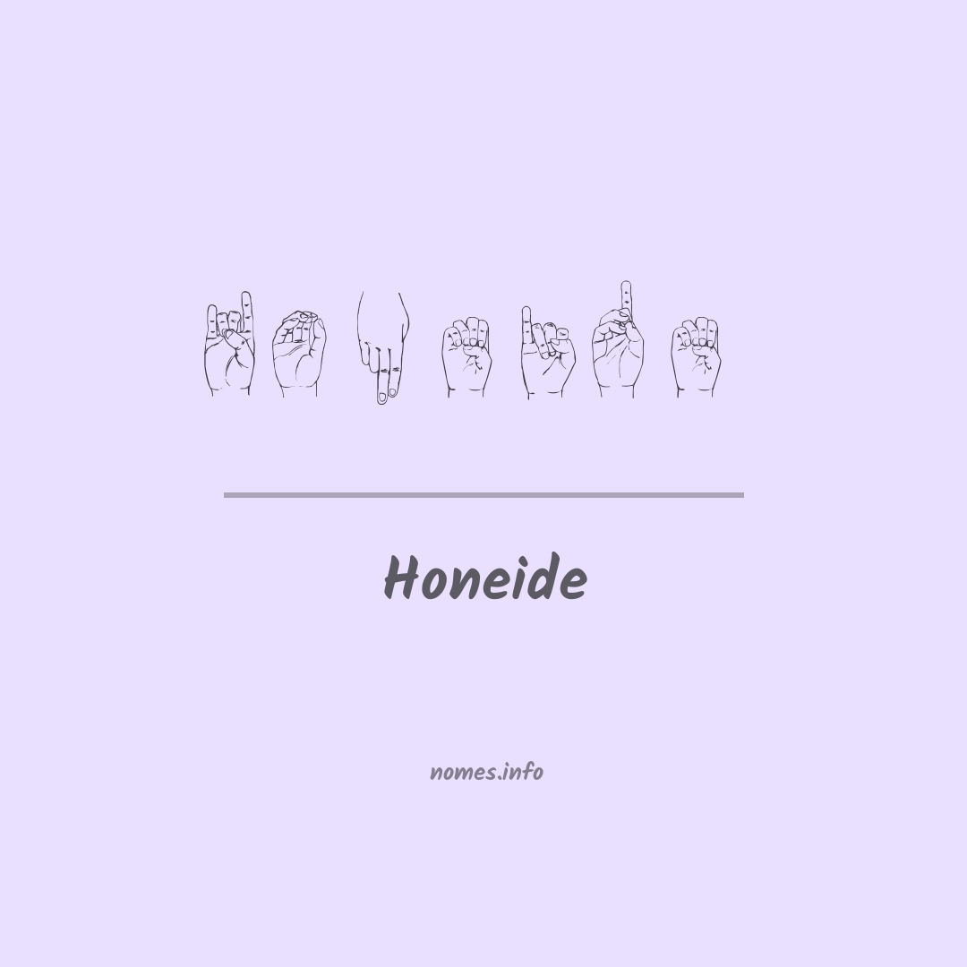 Honeide em Libras