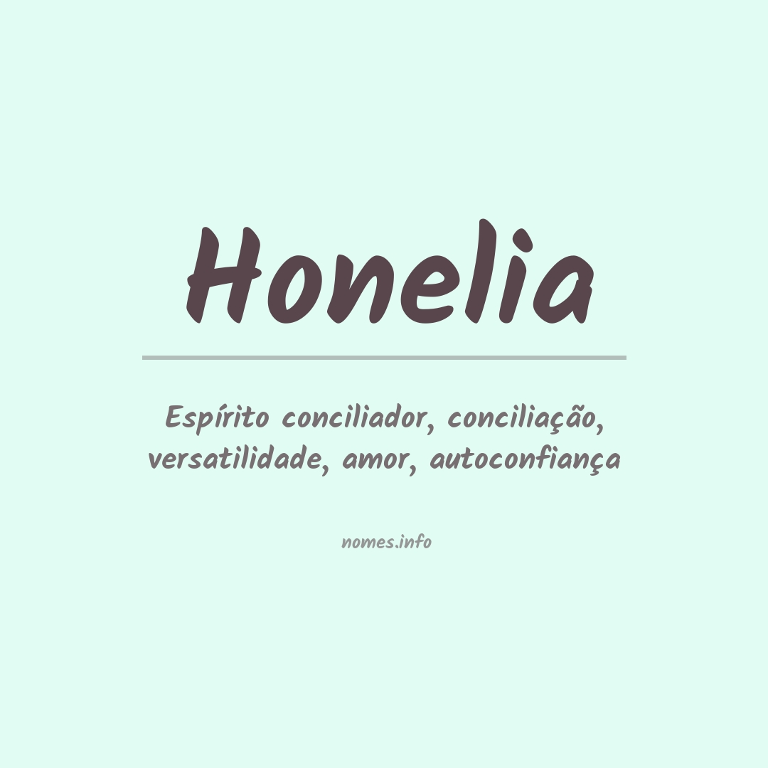 Significado do nome Honelia