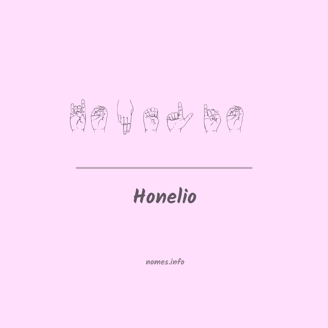Honelio em Libras