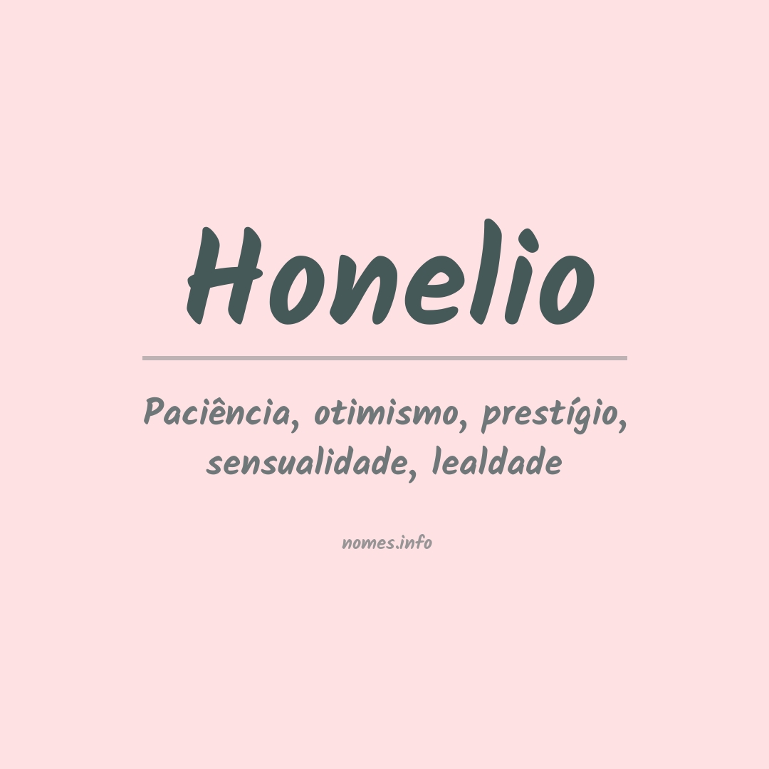 Significado do nome Honelio