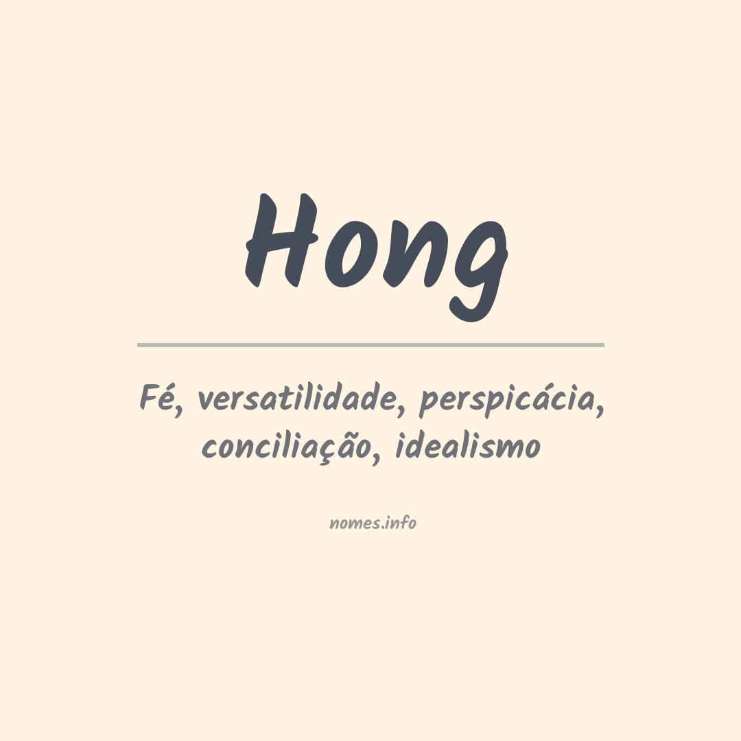 Significado do nome Hong