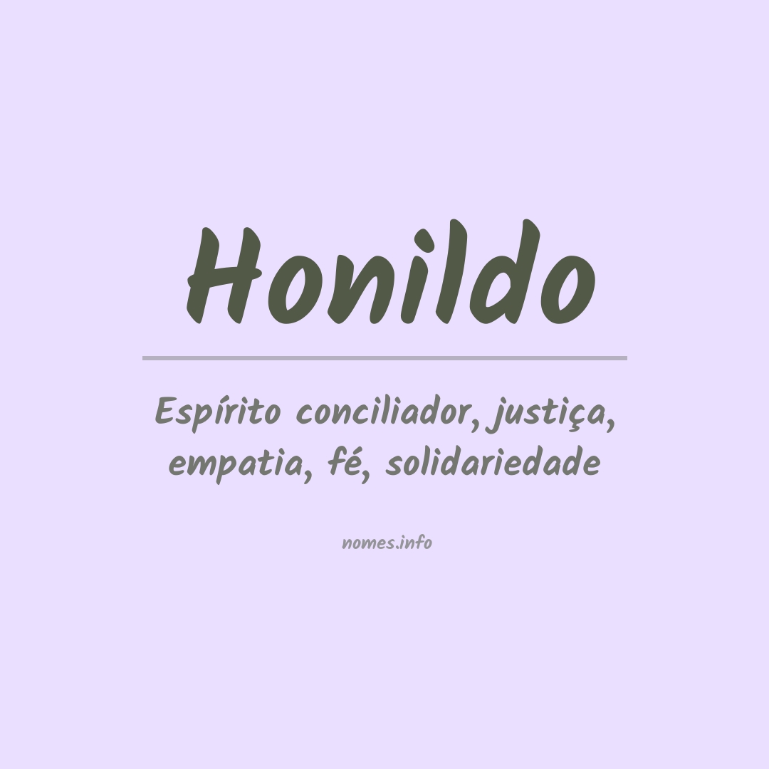 Significado do nome Honildo