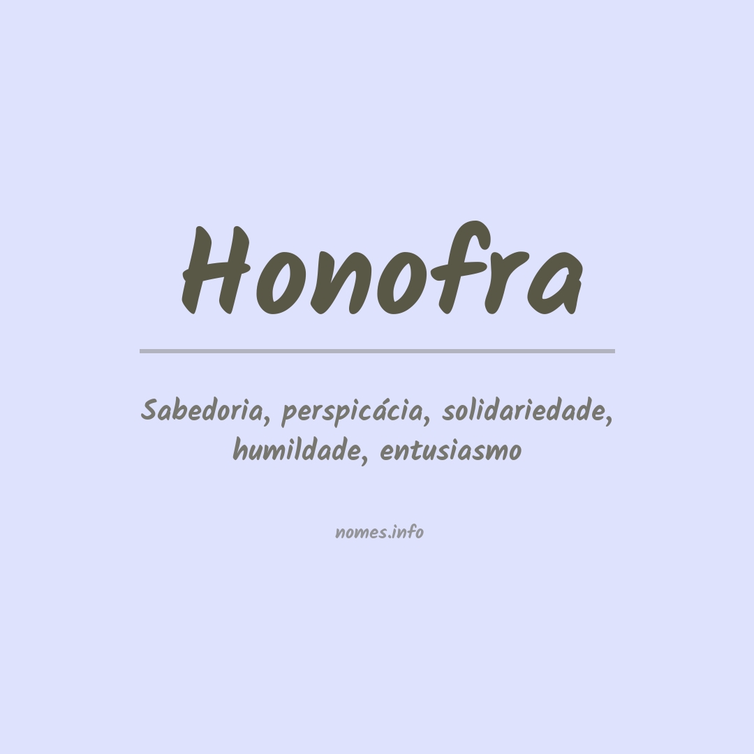 Significado do nome Honofra