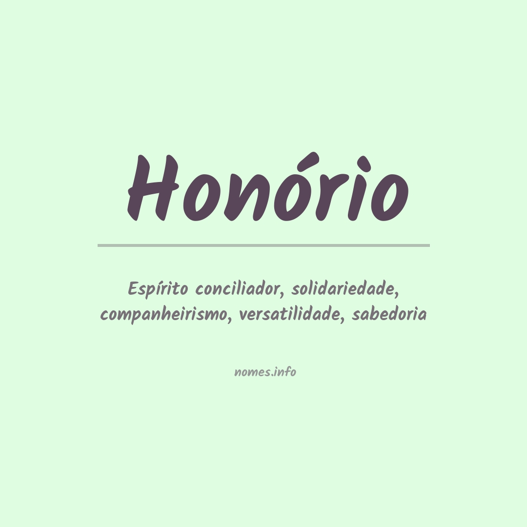 Significado do nome Honório