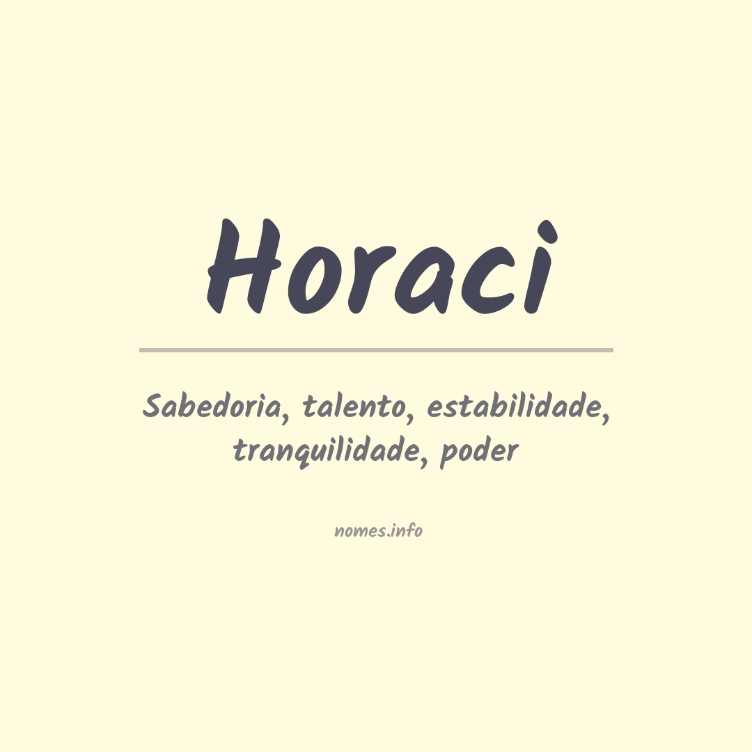 Significado do nome Horaci