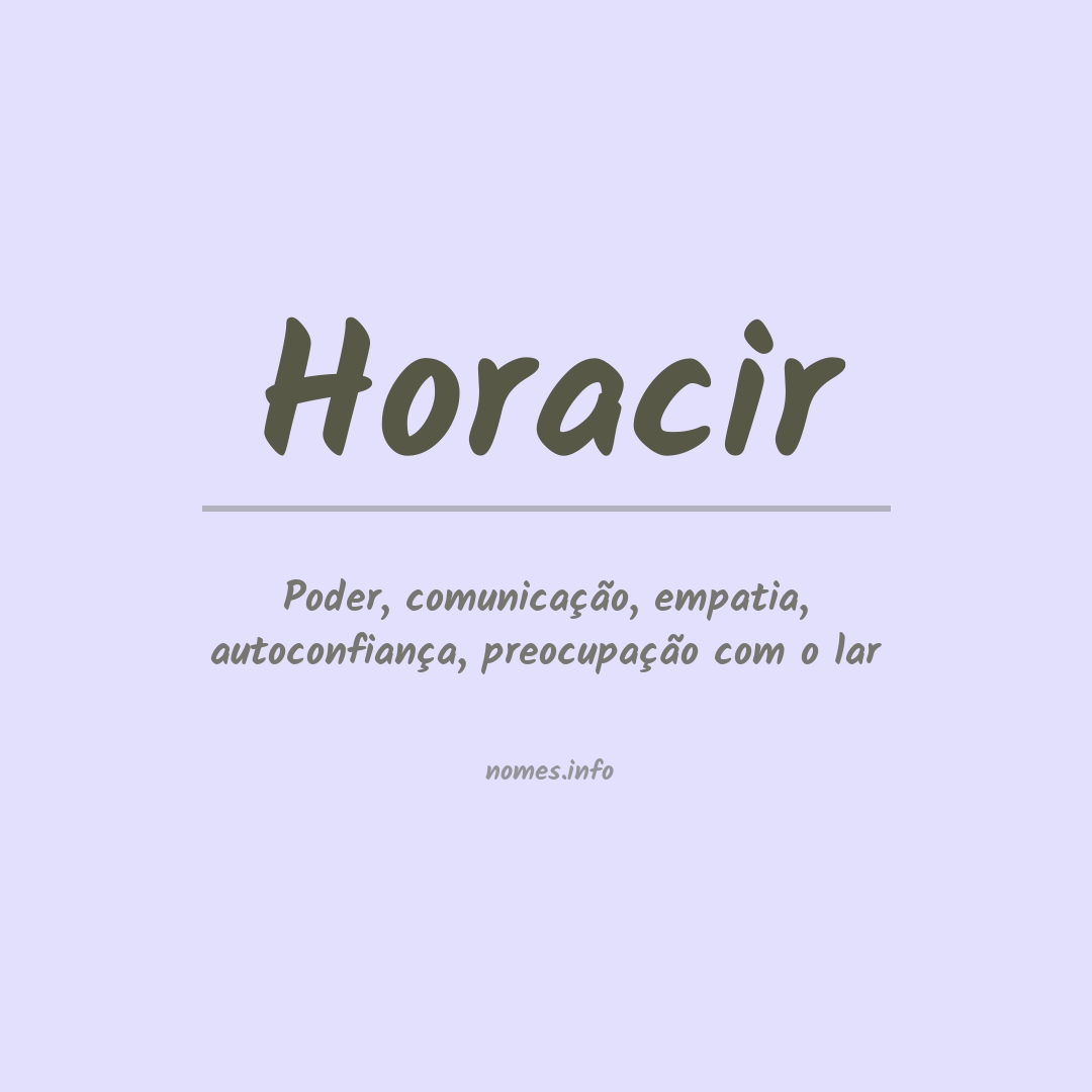 Significado do nome Horacir