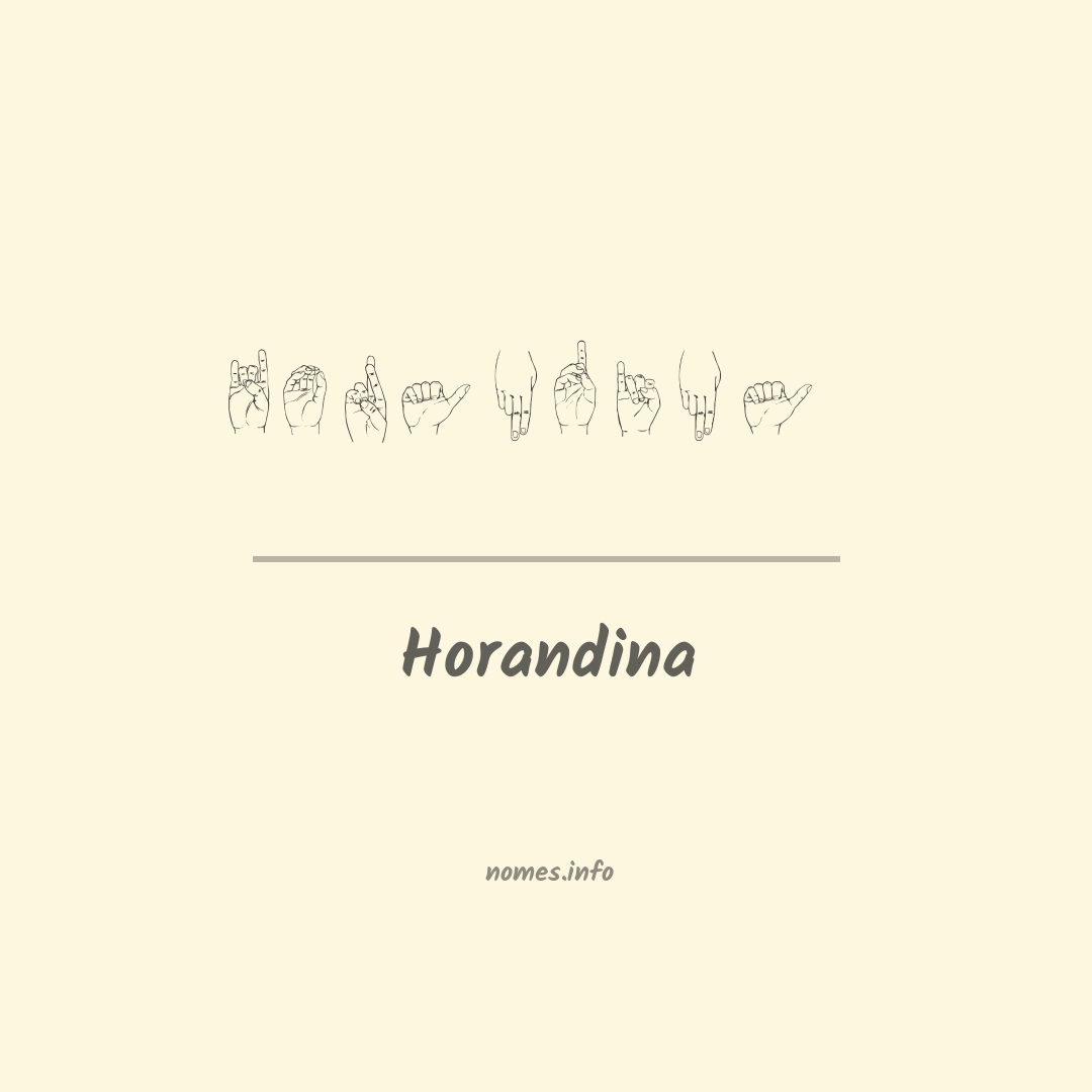 Horandina em Libras