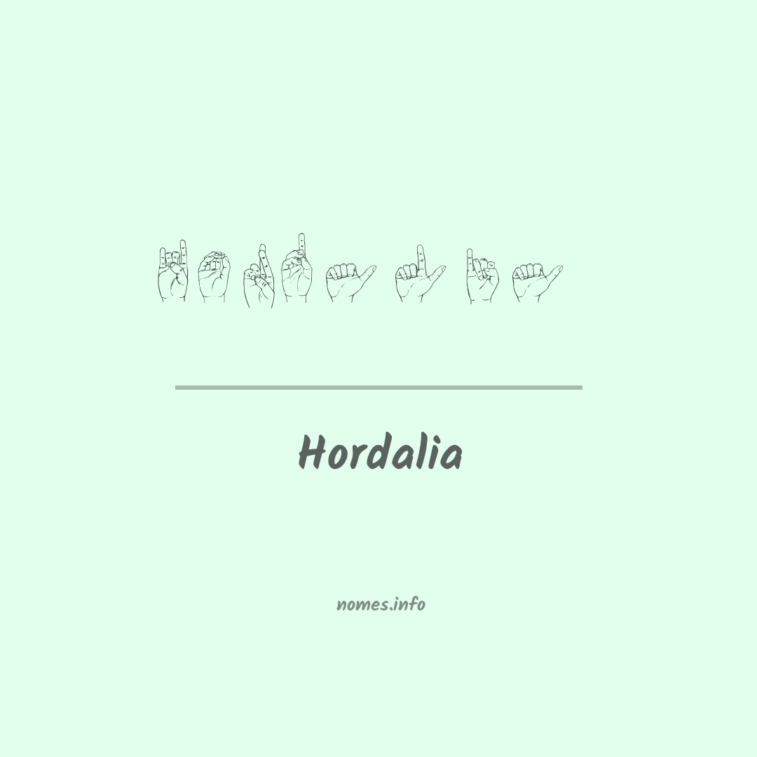 Hordalia em Libras