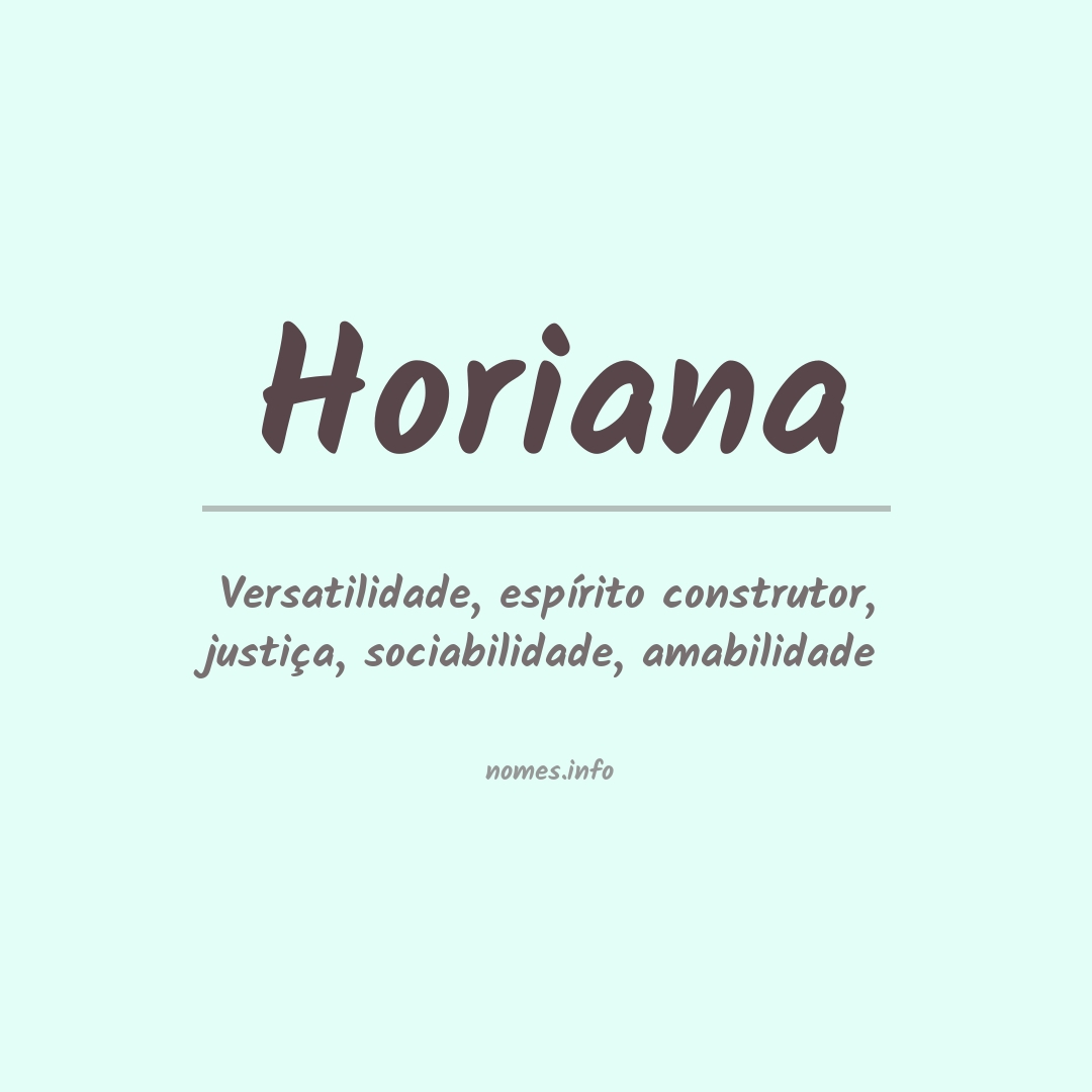 Significado do nome Horiana