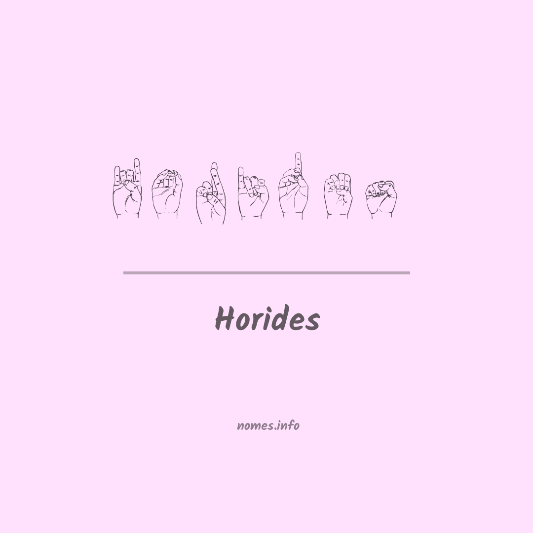 Horides em Libras