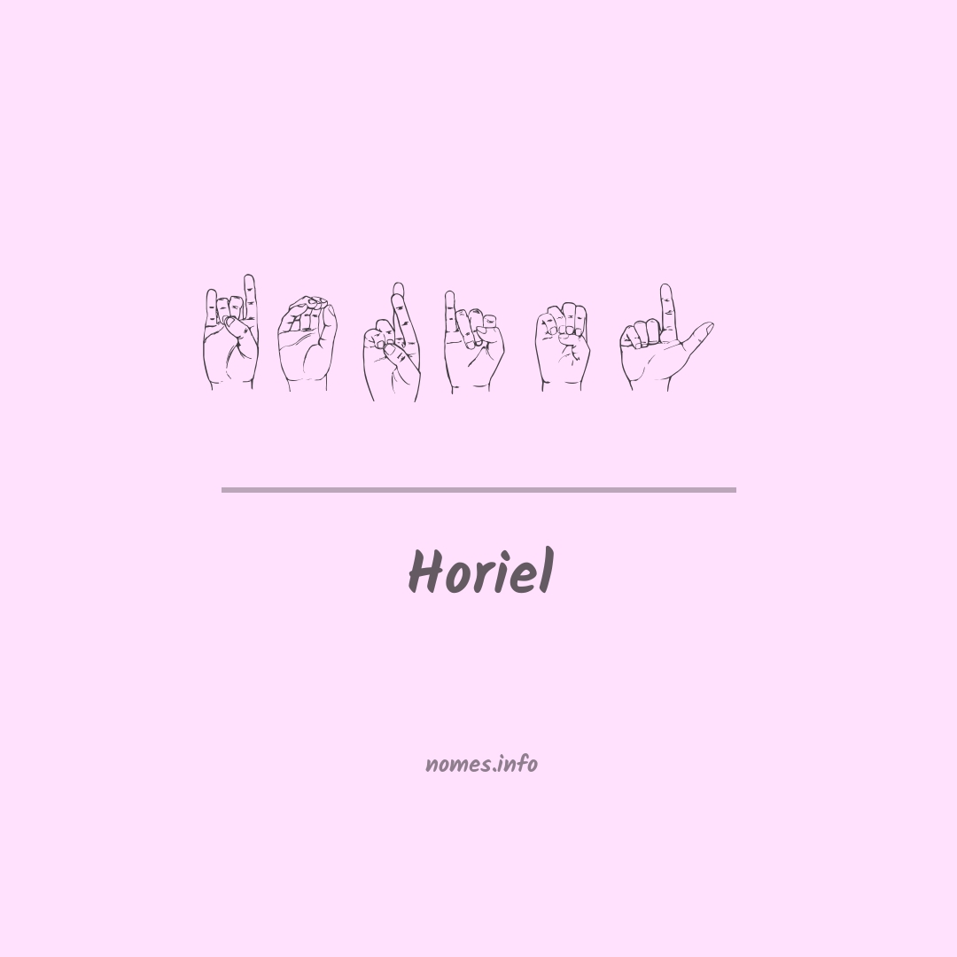 Horiel em Libras