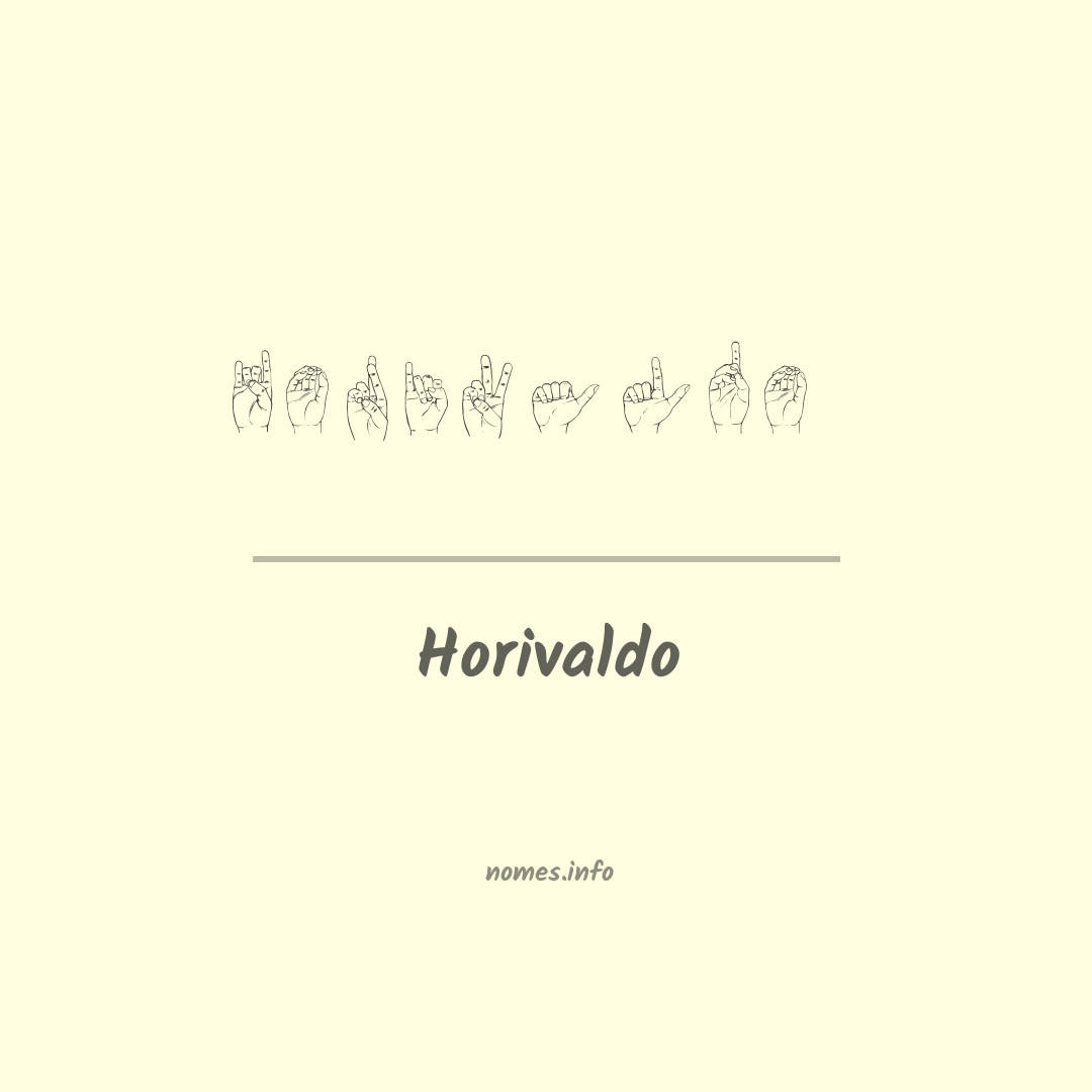Horivaldo em Libras