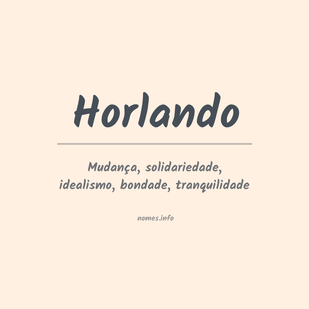 Significado do nome Horlando