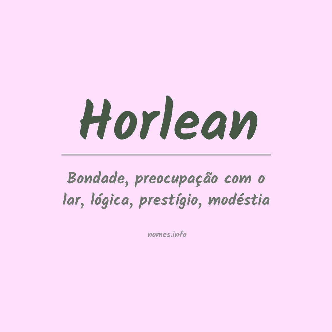 Significado do nome Horlean