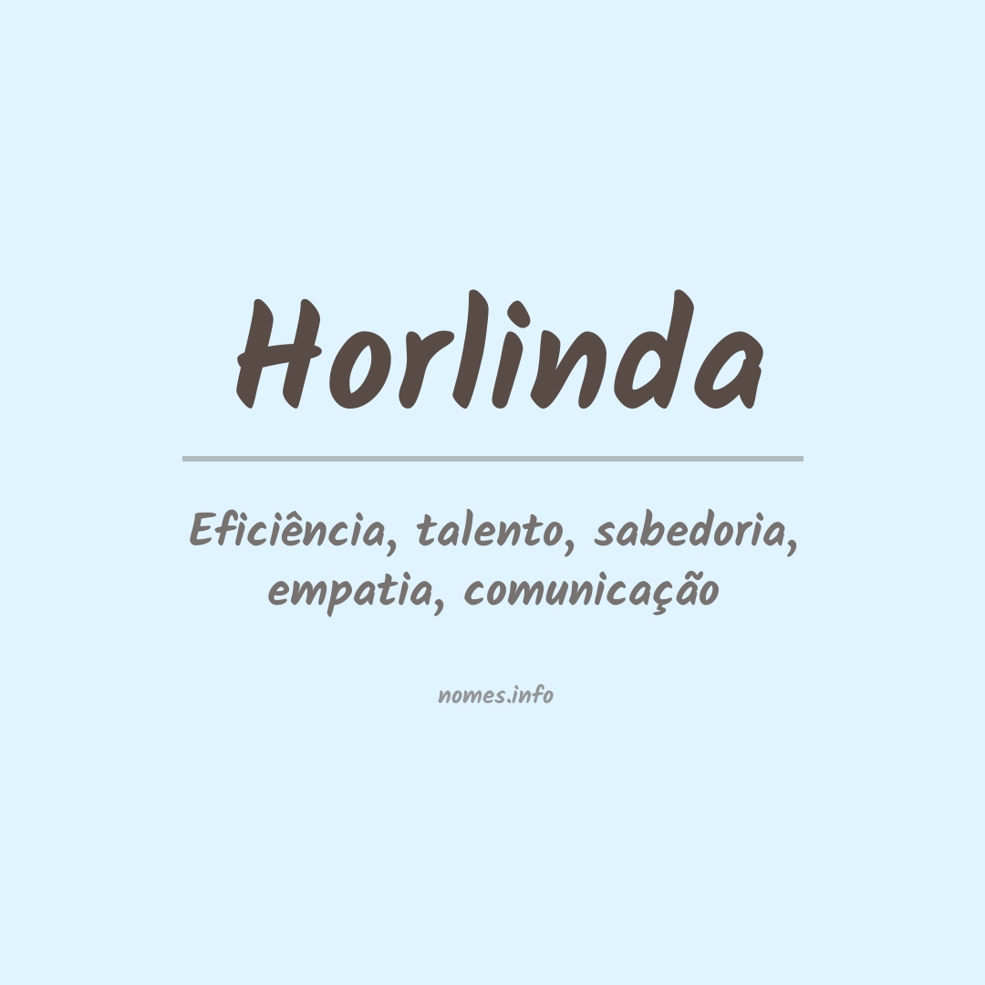 Significado do nome Horlinda