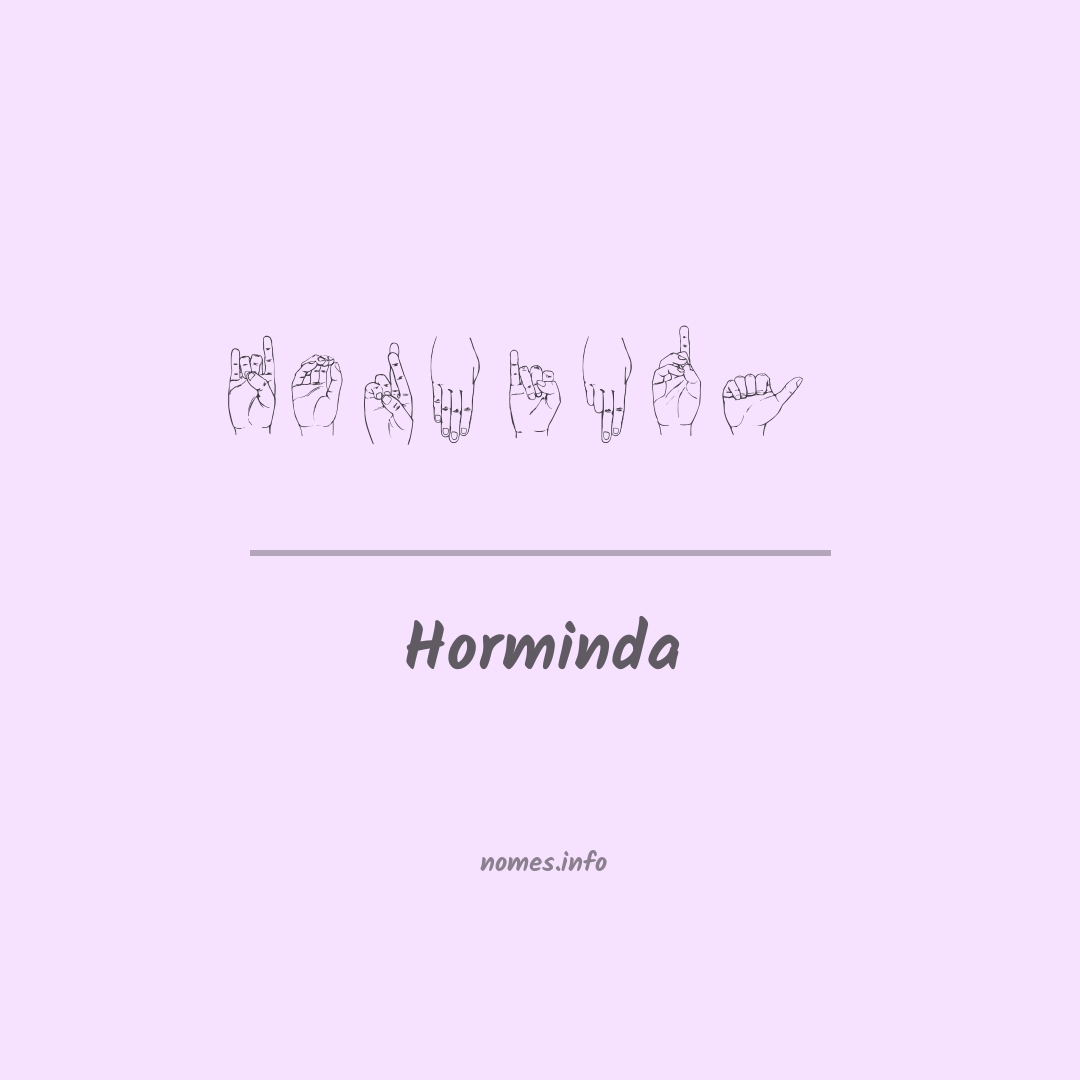 Horminda em Libras